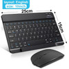 Mini Bluetooth Keyboard Wireless Keyboard Rechargeable For Mobile Phones Tablet Russian Spanish Keyboard For Android ios Windows