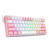 REDRAGON Fizz K617 RGB USB Mini Mechanical Gaming Wired Keyboard Red Switch 61 Key Gamer for Computer PC Laptop detachable cable