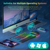 Wireless Bluetooth Keyboard with Touchpad, Rechargeable Backlit Tablet Android Keyboard for Xiaomi Pad 5 6 Pro iPad 9th 10th Gen