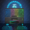 Wireless Bluetooth Keyboard with Touchpad, Rechargeable Backlit Tablet Android Keyboard for Xiaomi Pad 5 6 Pro iPad 9th 10th Gen