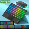 Wireless Bluetooth Keyboard with Touchpad, Rechargeable Backlit Tablet Android Keyboard for Xiaomi Pad 5 6 Pro iPad 9th 10th Gen