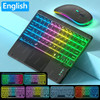 Wireless Bluetooth Keyboard with Touchpad, Rechargeable Backlit Tablet Android Keyboard for Xiaomi Pad 5 6 Pro iPad 9th 10th Gen