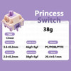 MMD Princess Switch Linear Tactile 38/45/53/48/60g HIFI Sound Mechanical Keyboard Switches POM PTFE Material Custom DIY 5Pins