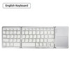 Mini Folding Keyboard Bluetooth Wireless Portable Universal Foldable Keyboard with Touchpad for Windows Android IOS Tablet iPad