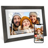 Frameo 32GB Memory 10.1 Inch Smart Digital Picture Frame Wood WiFi IPS