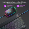 10inch Backlit RGB Bluetooth Keyboard Wireless mouse Mini for Spanish Russian Keyboard RGB Backlit Rechargeable Keyboard mouse