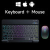 10inch Backlit RGB Bluetooth Keyboard Wireless mouse Mini for Spanish Russian Keyboard RGB Backlit Rechargeable Keyboard mouse