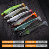TRUSCEND Pre-Rigged Jig Head Soft Fishing Lures Paddle Tail Swimbaits for Bass Fishing for Saltwater Freshwater Trout Crappie