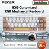 FEKER IK65 Mechanical Keyboard RGB 3 Modes Wireless Support Via 65% 4000mah PBT keycaps Bluetooth 2.4G Gasket Knob Faker ik65