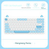 Iqunix Cat Keyboard Machinery M80 Three-mode Wireless Bluetooth Ipad Tablet Office Cute Girls Adapt To Mac Office Keyboard