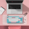 Dustsilver D84 Pink milk shake Wireless Mechanical Keyboard Optical Hot-Swappable Switch RGB Backlit for Mac Windows