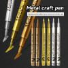 3/1Pc Brush Metallic Marker Pens Gold Silver Color Paint Pen Permanent Art Marker For Manga Crafts School Stationery Supplies