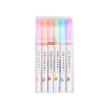 6Pcs/set Kawaii Flowers Line Shaped Highlighter Pens Roller Tip Curve Liner Marker for Writing Journaling Drawing Stationery