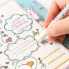 3/6/8pcs Line Shaped Highlighter Roller Tip Curve Liner Marker Pens Kawaii Manga Graffiti Pens Korean Stationery Office Supplies