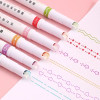 3/6/8pcs Line Shaped Highlighter Roller Tip Curve Liner Marker Pens Kawaii Manga Graffiti Pens Korean Stationery Office Supplies