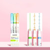 3/6/8pcs Line Shaped Highlighter Roller Tip Curve Liner Marker Pens Kawaii Manga Graffiti Pens Korean Stationery Office Supplies