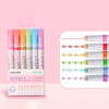 3/6/8pcs Line Shaped Highlighter Roller Tip Curve Liner Marker Pens Kawaii Manga Graffiti Pens Korean Stationery Office Supplies