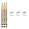 1/ 3 pcs Pigment Liner Micron Pen Neelde Drawing Manga Pen Brush Art Markers Waterproof Fineliner Sketching Pen Stationery