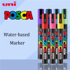 21/24 Colors UNI POSCA Marker PC-1M/3M/5M POP Poster Water-based Advertising Pen Painting Graffiti Manga School Supplies Markers