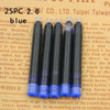 Fountain Pen ink refills 25pcs diameter 2.6mm 3.4mm standards international Stationery Office supplies INK PEN