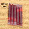 Fountain Pen ink refills 25pcs diameter 2.6mm 3.4mm standards international Stationery Office supplies INK PEN