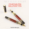 Retro Metal Fountain Pen Replaceable Ink Elegant Gift for Writing Stationery Office School Supplies