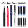 Jinhao 5pcs ink Blue 2pcs Business Office Fountain Pen Student School Stationery Supplies Ink Pens