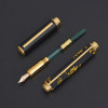 Hero 2192 18K Gold Nib Elegant Fountain Pen Peony Blossoming And Wealth Metal Authentic Ink Pen Fine Nib 0.5mm Delicate Gift Set