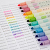 12 Pastel Colors Highlighter Pen Eye-Protect Light Color MilkLiner Dual Tip Fluorescent Pens Office School Drawing Marker