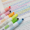 12 Pastel Colors Highlighter Pen Eye-Protect Light Color MilkLiner Dual Tip Fluorescent Pens Office School Drawing Marker