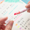 12 Pastel Colors Highlighter Pen Eye-Protect Light Color MilkLiner Dual Tip Fluorescent Pens Office School Drawing Marker