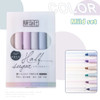 6pcs Half Sugar Highlighter Pens Set Mild & Retro Color Marker Spot Liner for Highlight Drawing Painting Office School A6776