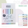 6pcs Half Sugar Highlighter Pens Set Mild & Retro Color Marker Spot Liner for Highlight Drawing Painting Office School A6776