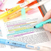 6pcs Erasable Highlighters Pastel Markers Dual Tip Fluorescent Pen for Art Drawing Doodling Marking School Office Stationery