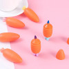 6Pcs/Lot Cute Cartoon Carrot Highlighters Student Portable Mini Art Painting Graffiti Marker Pens School Gifts Kawaii Stationery