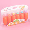 6Pcs/Lot Cute Cartoon Carrot Highlighters Student Portable Mini Art Painting Graffiti Marker Pens School Gifts Kawaii Stationery