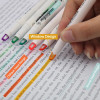 Haile 6pcs/set Double Tip Highlighter Pens Macaron Color Manga Markers Pastel highlighters Kawaii Japanese Stationery