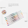 Haile 6pcs/set Double Tip Highlighter Pens Macaron Color Manga Markers Pastel highlighters Kawaii Japanese Stationery