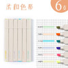 4/6PCS Kawaii Candy Color Double Tip Highlighter Pens Pastel Highlighters Stationery Markers Aesthetic Stationary Supplies Pen