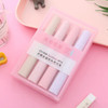 4/6PCS Kawaii Candy Color Double Tip Highlighter Pens Pastel Highlighters Stationery Markers Aesthetic Stationary Supplies Pen