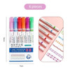 1/6Pcs/set Kawaii Flowers Line Shaped Highlighter Pens Roller Tip Curve Liner Marker for Writing Journaling Drawing Stationery