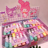 36pcs Sanrio 6color Highlighters Kawaii My Melody Kuromi School Office Stationery Student Drawing Supplies Mini Paint Marker Pen