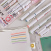 6pcs/set Watercolor Pen Set Soft Head Highlighters Pen Non-toxic Art Fluorescent Pen Students Macaron Color Pens School Supplies