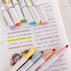 6pcs/set Watercolor Pen Set Soft Head Highlighters Pen Non-toxic Art Fluorescent Pen Students Macaron Color Pens School Supplies