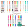 25 Colors ZhiPai Highlighters Markers Pen Set Dual Tip Cute Pens Back To School Kawaii Stationery Papeterie Highlighter