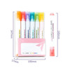 6pcs/Set Highlighter Morandi Focus Pens Window Highlighter Color Markers Pastel Highlighters Japanese Stationery