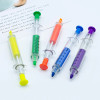 50PCS New Novelty Highlighter Pen Stationery Syringe Highlighter Fluorescent Needle Tube Watercolor Nite Writer Pen