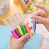 90Pcs Syringe Highlighter Pen Syringe Needle Shape Mechanical Color Ballpoint Pen For Office School Marker Writing Tool 6 Colors