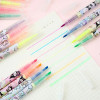 Sanrio 36pcs Highlighter Kuromi Kawaii Student Stationery Set Cartoon Double-headed Color Marker School Promotional Office Pens