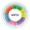 60Pcs 6 Colors Syringe Highlighters Fluorescent Injector Needle Watercolor Pen